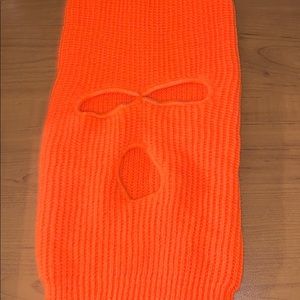 Orange ski mask beanie